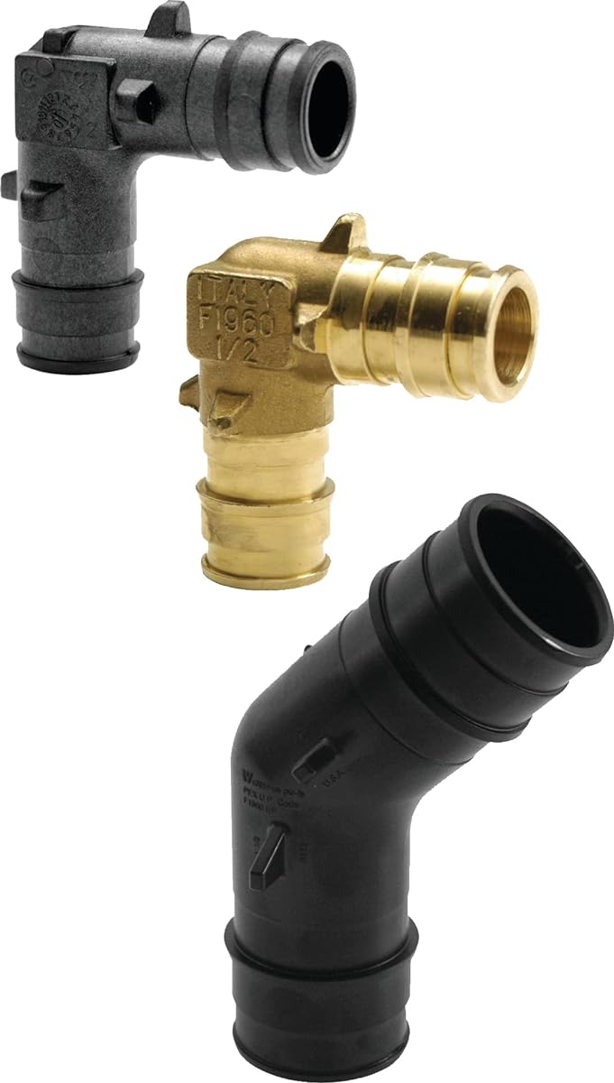 90 Degree Elbow Fitting for Plumbing, Potable Water, and Radiant Heating Systems