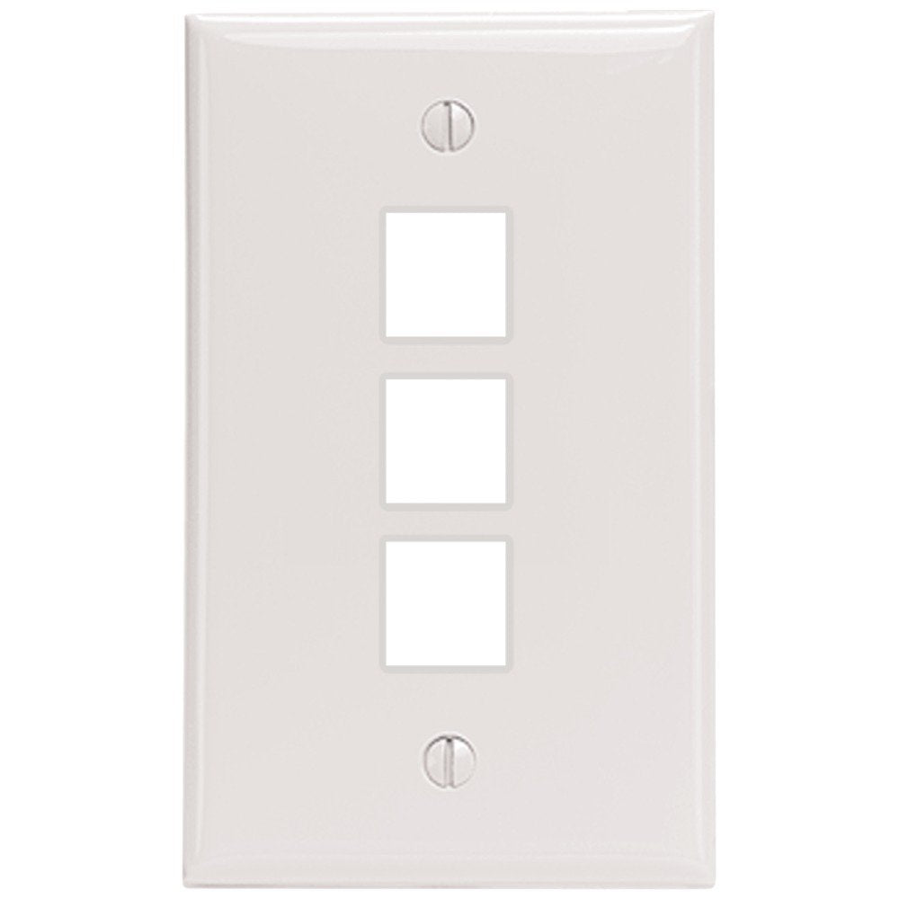 White Wallplate - 3 Ports