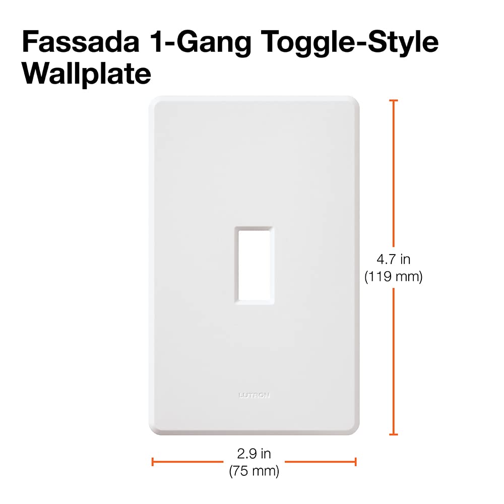 1-Gang Toggle Wallplate - White - Fassada