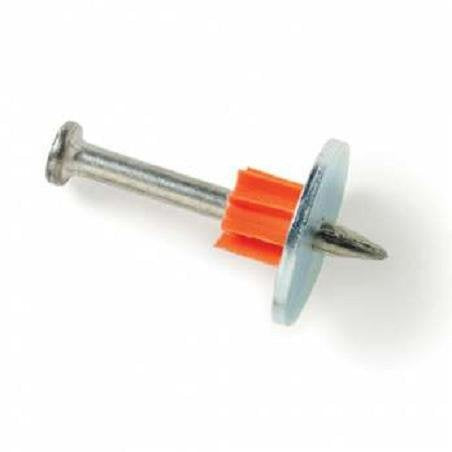 Pin with Washer for Fastening Hard Concrete and Steel