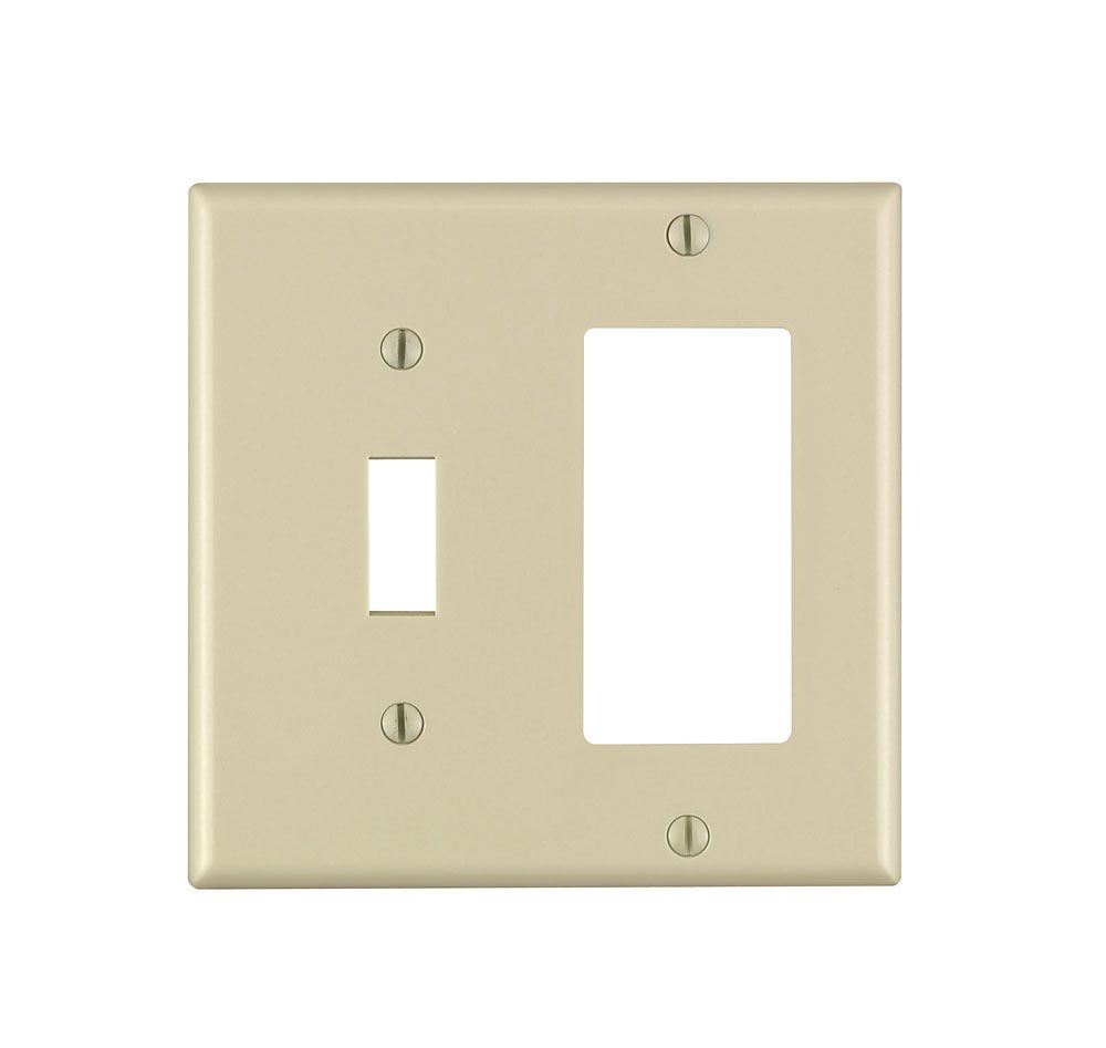 IV WP 2G DECO/TGL STD SIZE 0 - Ivory Wallplate