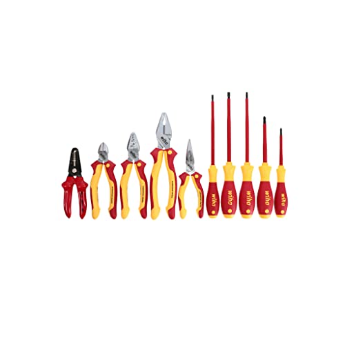 Insulated Tool Kit - 10-Piece Pliers/Cutters/Drivers Pouch Set