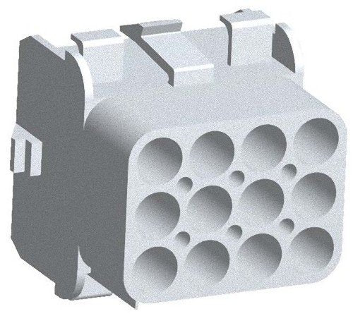 Soft Shell Wire Housing - 12-Position, 6.35mm Pitch, Nylon