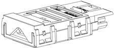 Bulk Self Mating Non-Gendered Connector for 2+Ground Contact Type