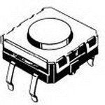 Yellow Non-Illuminated Tactile Switch - 1 Form A (SPST-NO)