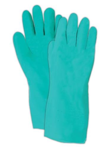 Chem & Liquid Gloves - Green, Size 7, 13-Inch Nitrile Chemical Resistant Gloves