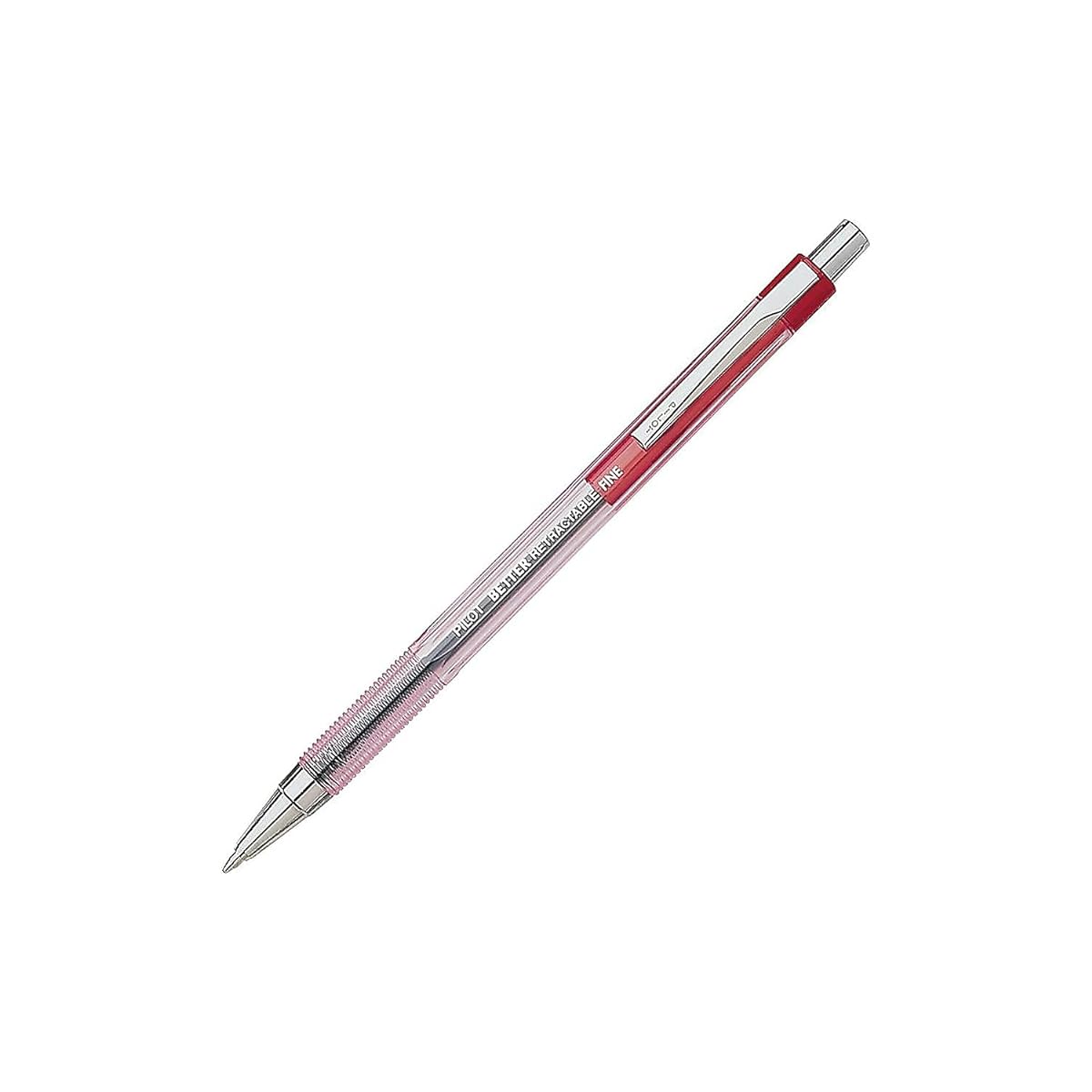 Red Retractable Ballpoint Pen - Fine Point, 0.7mm