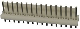 MTA-100 Series Connector - 16 Position Header - Shrouded - Solder Termination - PCB Mount