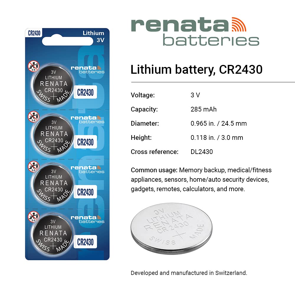 3V Lithium Coin Battery - 285mAh, Non-rechargeable