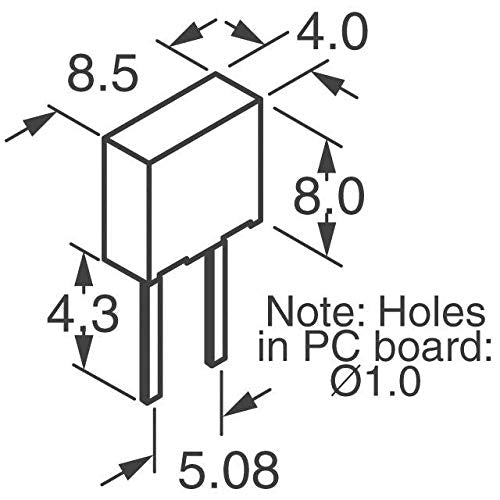 Fuse Board Mount 2.5A 250VAC Radial