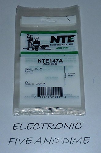 NTE147A Zener Diodes 33V 1W - DO-35 Through Hole - Bag