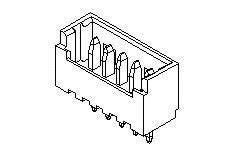 PicoBlade 6-Position Vertical Header for PCB - 1.25mm Pitch