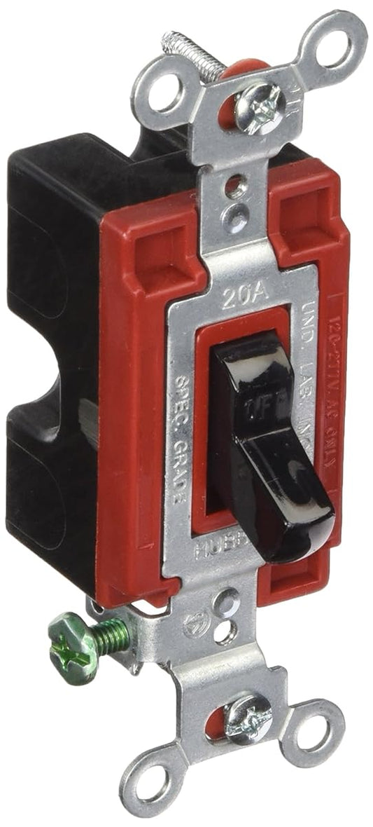 Hubbell Single Pole Switch - 20A, 120/277V AC