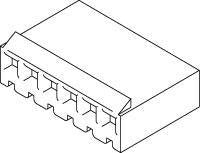 Socket Housing - Natural, 3 Positions, Nylon Material