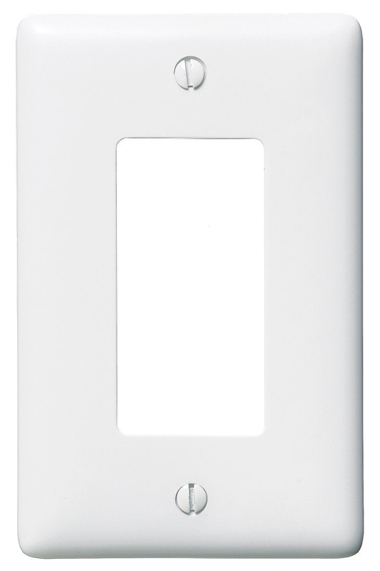 1-Gang Decorator Wall Plate - White Plastic