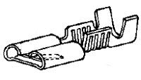 Female Receptacle Faston Terminal - 0.250&quot; Tab Width, 0.032&quot; Tab Thickness