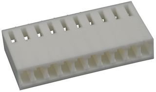 White/Natural Socket Housing Connector - 10 Circuits, 10 Contacts