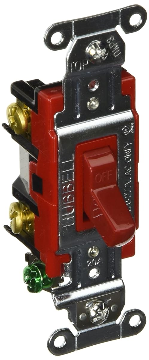 Red Wall Switch - 2-Pole Toggle - 20A - 120-277V AC