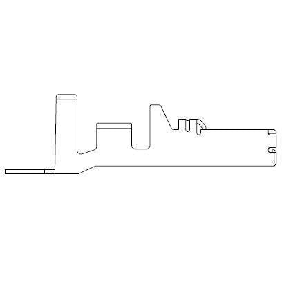 Rectangular Crimp Connector with Tin Lead and Tin Contact Plating