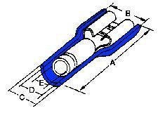 Blue Insulated Female Disconnect Terminal - Avikrimp