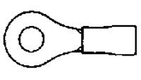 Ring Terminal for Crimped Electrical Mounting on Cables