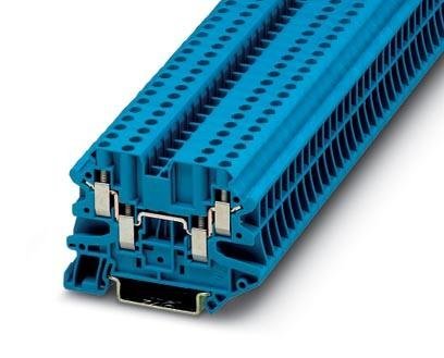 Feed-Through Connector with Screw Terminal - Blue, 32A, 500V