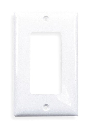 1-Gang Decorator Wall Plate - White Plastic