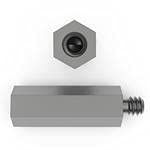 Stainless Steel Hex Standoff with Zinc Finish - 4-40 Thread Size - 0.625 in Length