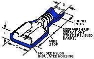 Blue InsulKrimp Female Straight Connector - 19003 Series