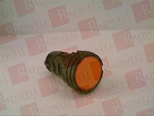 22mm Amber Pilot Light with Flat Round Lens