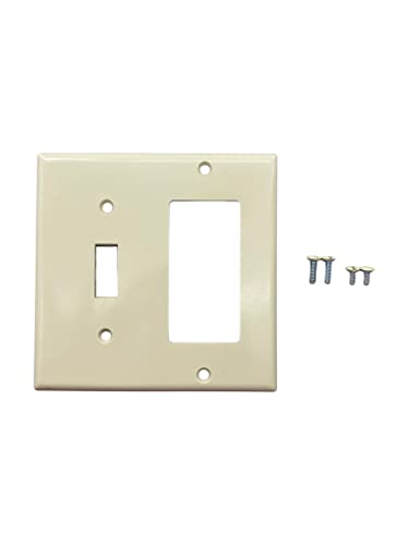 IV WP 2G DECO/TGL STD SIZE 0 - Ivory Wallplate