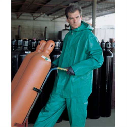 Chemical Resistant Gloves - Green PVC - 18" Length - Size L