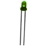 LED Green Diffused T-1 T/H