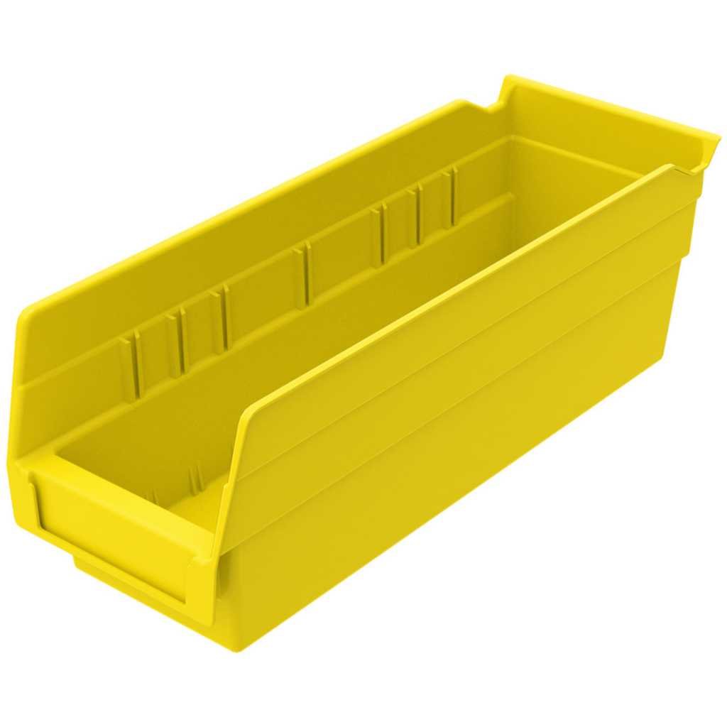 Durable Plastic Shelf Bin with Dividers