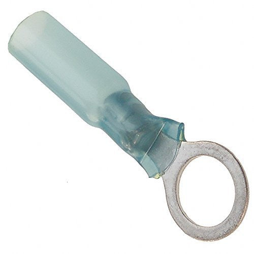 Blue Insulated Ring Terminal with Serrated Termination