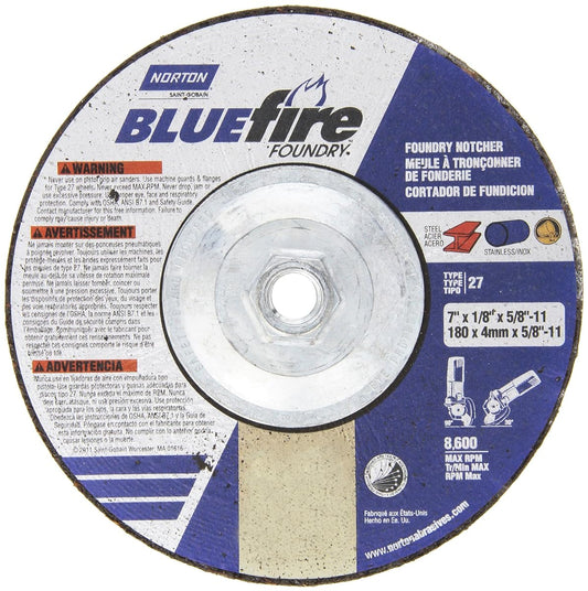 BlueFire Foundry Depressed Center Wheel - Extra Coarse Grit - 7 Inch Diameter