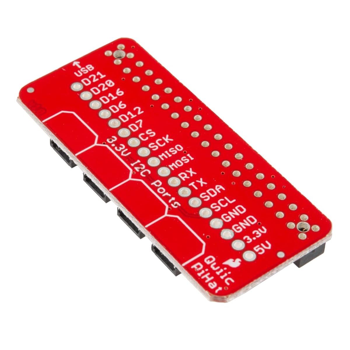 Qwiic to Raspberry Pi Adapter Module - 4 Channels, JST Connector
