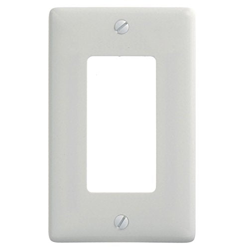 1-Gang Decorator Wall Plate - White Plastic