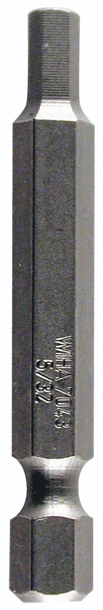 1/8In. Hex Inch Power Bit, 1/4In. Hex Dr - BIT HEX 1/8" 1.97" 1=10 PK