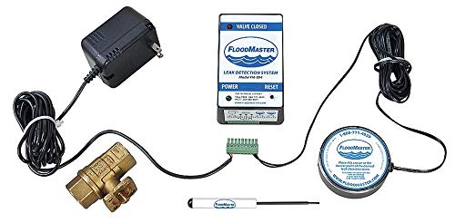 Water Heater Leak Detection and Alarm Shutoff System - 3/4 inch - NPT - Brass - ABS