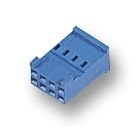 Connector Receptacle Housing 8 Positions 2.54mm PBT GF Blue