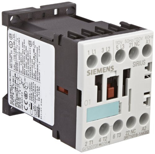 3RT Series Contact 3 Poles 7A 110-120VAC DIN Rail Mounted Screw Terminal