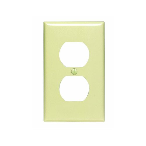 1-Gang Duplex Receptacle Wall Plate - Ivory