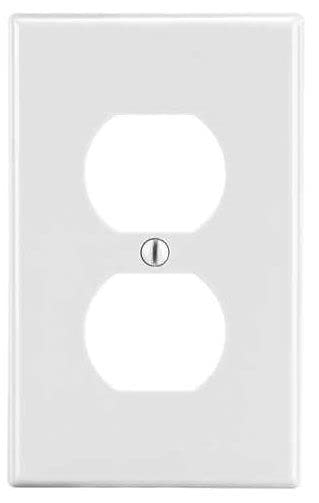 Rectangular White Nylon Wallplate - Standard Size