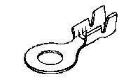 Non-Insulated D-Shaped Ring Terminal Connector 6-10 AWG 5/16 Stud