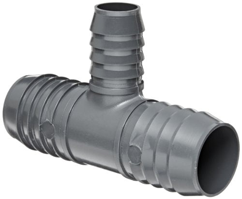 1-1/2X3/4 PVC Insert Tee for Hose - Gray