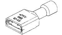 Fully Insulated Receptacle Terminal for 18-22 AWG Wire Crimping