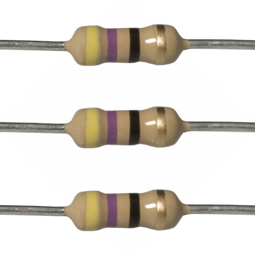 47 Ohm Carbon Film Resistor with Flame Retardant Coating