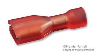 Red Nylon Receptacle Faston Terminal - Fully Insulated - 22-18 AWG