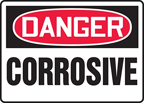 Corrosive Danger Sign - 10" x 7"